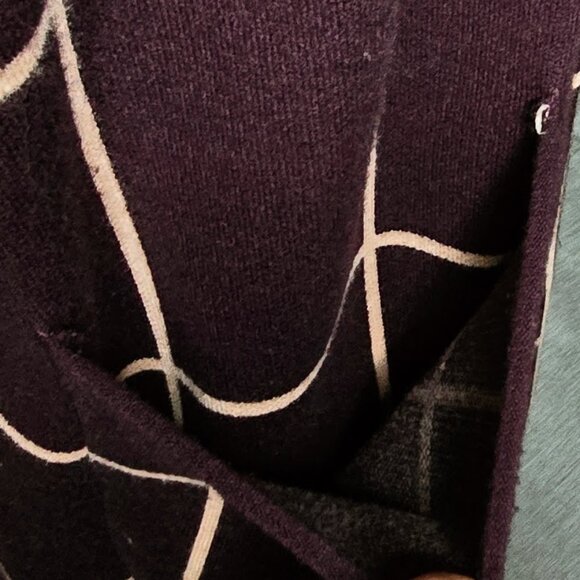 Nine West Windowpane Knit Sweater Blazer / Cardigan Coat - Picture 10 of 10